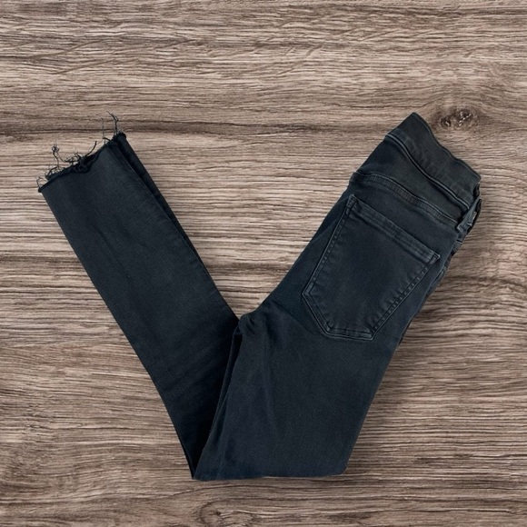 AGOLDE Sophie High Rise Skinny Ruthless Black Distressed Jeans Sz: 25 - Picture 6 of 12